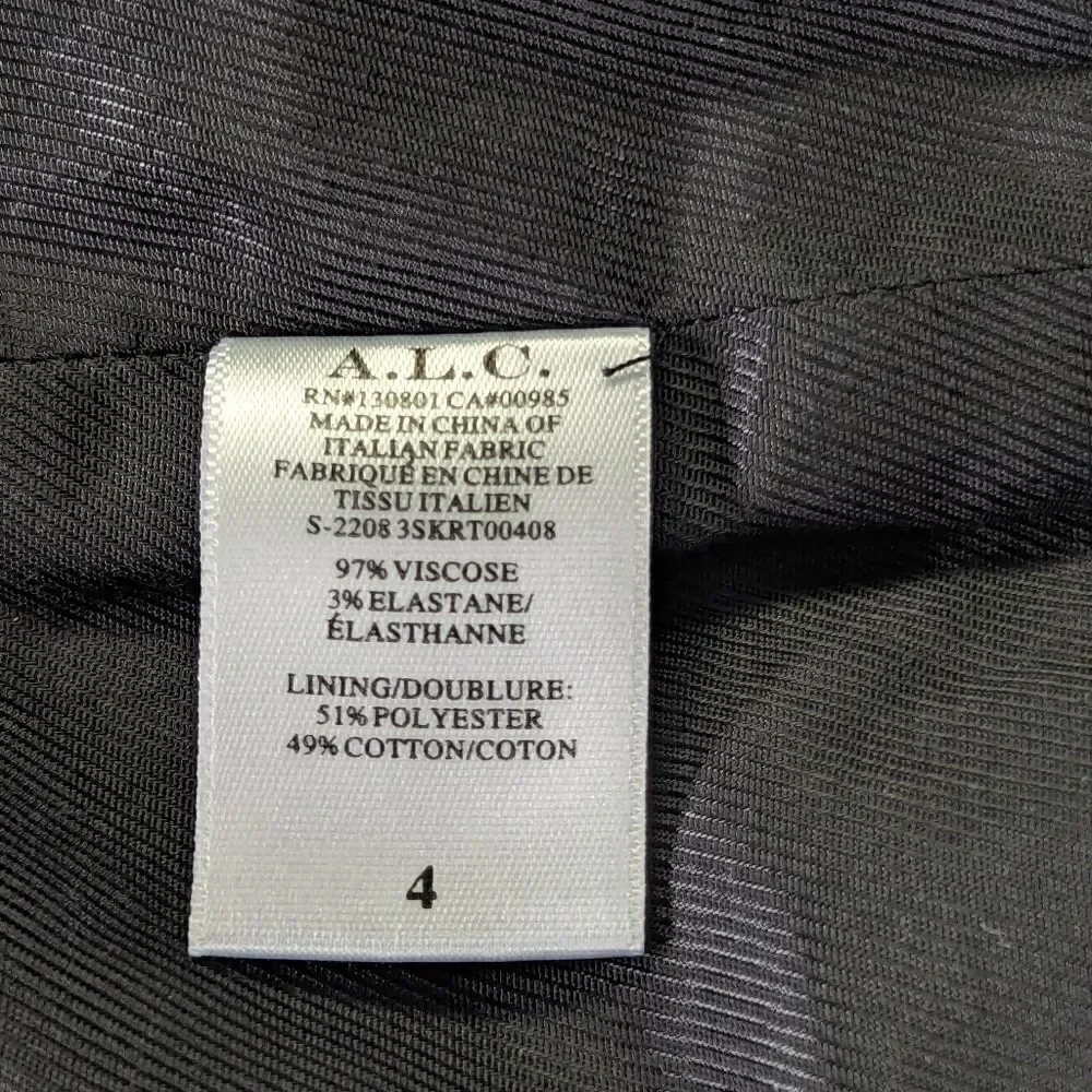 A.L.C. Rylee Faux Wrap Jade Teal Mini Skirt sz 4 EUC